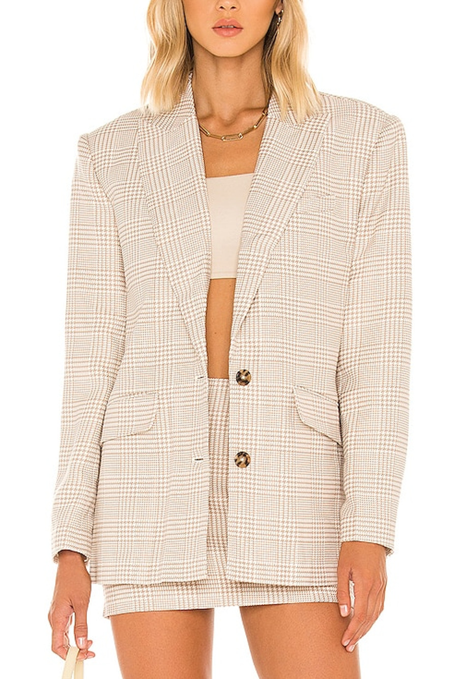 L'Academie Tailored Beige Abigail Blazer Size M